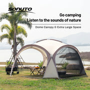 Load image into Gallery viewer, Sonuto Extra Large Dome Canopy Tent Pop-up Camping Gazebo with Mosquito Net Waterproof Sun Protection Pavilion for Outdoor Party
