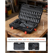 Load image into Gallery viewer, SucceBuy Mechanics Tool Set SAE and Metric Socket Set Wrenches Screwdriver Bits Accessories and Storage Case for Cars Repair - AMOCART
