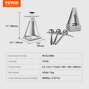 Load image into Gallery viewer, Amocart 4 Pack RV Stabilizer Jack 6000 Lbs Aluminum RV Leveling Jack Stack Jacks for RV Travel Trailer Camper Single Screw Jack
