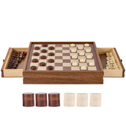 Load image into Gallery viewer, Amocart Solid Wood Chess Set  2-IN-1 Chess Checkers Game Set Chess Board Games for Adults Kids Tournament Professional Beginner
