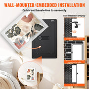 Load image into Gallery viewer, SucceBuy Tall Wall Safe 3/4-Tier Hidden Wall Safe w/ Keypad Q235 Cold-Rolled Steel In Wall Safe for Money Jewelry Passport Home
