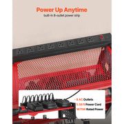 Bild in Galerie-Viewer laden, Amocart 3 Tire Power Tool Organizer Drill Storage Rack with Charging Station &amp; Side Pegboard Tool Organizer for Garage Workshop

