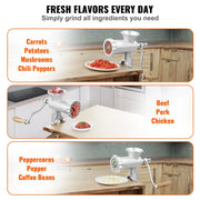 Load image into Gallery viewer, Amocart Manual Meat Grinder Heavy Duty Cast Iron Hand Meat Grinder Steel Table Clamp Meat Mincer Sausage Maker 1 Cutting Blade
