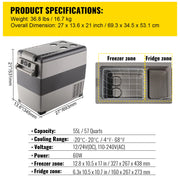 Load image into Gallery viewer, SucceBuy 20L 22L 35L 45L 55L Car Refrigerator Mini Fridge Freezer Portable Compressor Cooler 12/24V DC 110-240V Ice Box
