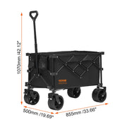 Load image into Gallery viewer, Amocart Collapsible Folding Wagon Beach Wagon Cart with All-Terrain Wheels Drink Holders Sports Wagon for Camping Shopping
