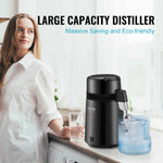 Amocart Water Distiller 4L 1.05 Gallon Pure Water Purifier Filter Countertop 750W Distilled Water MakerInterior Distiller