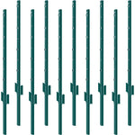 Amocart Fence Post T-Post Heavy Duty Metal Fence Post Sturdy Steel Fence Stakes for Garden Yard Lawn Farms Outdoor Wire Fencing