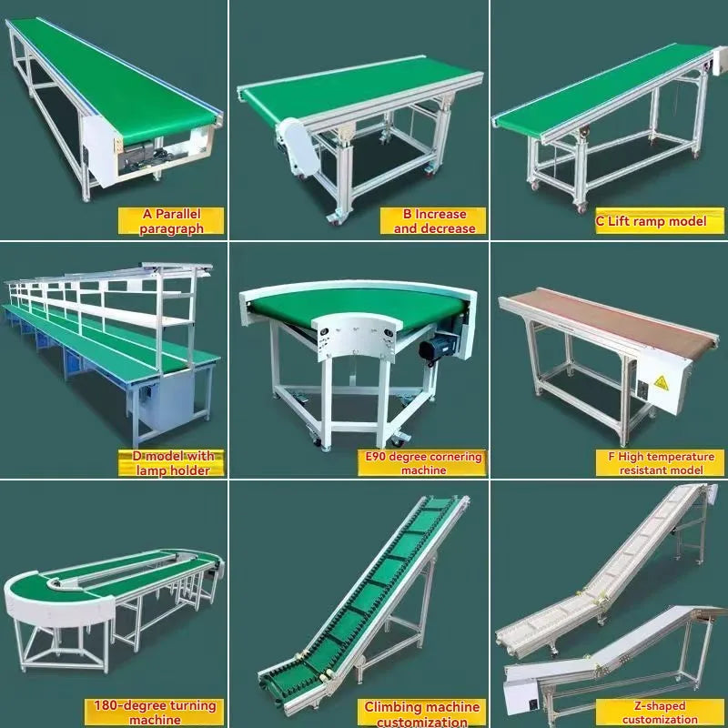 1000mm by 300mm PVC conveyor belt machine Small logistics express food conveyor line Conveyor