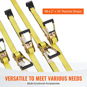 Load image into Gallery viewer, Amocart 10000Lbs Ratchet Tie Down Straps Ratchet with Heavy Duty Track Spring Fittings for Moving Securing Cargo Motorcycle
