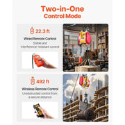 Load image into Gallery viewer, Amocart 2-in-1 Electric Hoist 1100 lbs 1800W Wired/Wireless Portable Power Winch 98 ft Lifting Height for Garage Factory Towing
