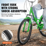 Amocart 20-26inch Folding Adult Tricycle 7 Speed Carbon Steel 3 Wheels with Basket Adjustable Seat Shopping Picnic For Seniors