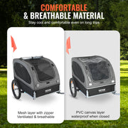 Load image into Gallery viewer, Amocart 88 lbs Dog Bike Trailer Pet Cart Bicycle Carrier with Wheels Coupler Reflectors Flag Collapsible to Store for Dogs
