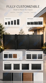 Modern Rustproof Aluminum Fence Slat Fence Panel Powder Coated Privacy Fence For Outdoor Yard Easy Installation Durable Design