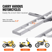 Load image into Gallery viewer, SucceBuy Motorcycle Carrier 2-Bike 600LBS Aluminum Motorcycle Carrier Hitch Mount, Loading Ramp Scooter Dirt Bike Trailer Hauler
