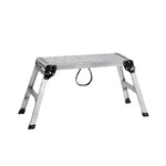 Amocart Folding Work Platform 330 lbs Load Capacity Aluminum Drywall Stool Ladder Heavy Duty Work Bench w/ Non-Slip Feet