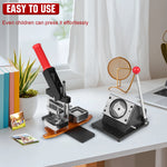 50mm Square Photo Magnet Maker Machine with 100 Sets Materials DIY Fridge Maker Magnet Press Kit for Crafting Home Use Business
