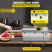Load image into Gallery viewer, Amocart 3L Horizontal Sausage Stuffer Manual Sausage Maker Stainless Steel With 5 Filling Nozzles For Home &amp; Commercial Use
