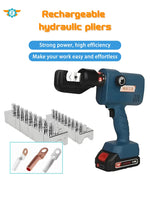 Portable Electric Hydraulic Crimping Plier SME-70 4-70mm² Lithium Battery Copper Aluminum Terminal Charging for Electrician