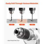 Amocart Drill Mixer 1/2in 5/8 in Corded Electric Drill Mixer Set Mixing Drills Machine D-Handle Handheld Cement Mixers