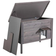 Charger l'image dans la visionneuse de galerie, SucceBuy Niche Chauffante pour Chats, Maison en Bois Isolée pour Chats d'Extérieur avec Tapis Chauffant, Toit en Asphalte Ouvrable pour 1 à 3 Chats en Hiver
