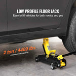 Amocart Low Profile Floor Jack 2 Ton Heavy Duty Iron Hydraulic Racing Floor Jack Hydraulic Jack Single Piston Quick Lift Pump