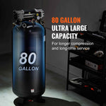 Amocart 80 Gallon Air Compressor 6.5HP 145PSI Oil Free Air Compressor Ultra Quiet Compressor for Industrial Sites Auto Repair