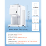 SucceBuy Commercial Ice Shaver Machine 1.8L 300W Premium Motor Stainless Blades for Bar Mixing Seafood Preservation Home Party