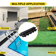 Bild in Galerie-Viewer laden, Amocart Drainage Trench Driveway Channel Drain With Plastic Grate 3-5 Pack HDPE Floor Drain Trench Drain Grate For Garden

