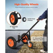 Load image into Gallery viewer, Amocart 1000/1200lbs Tongue Trailer Dolly Carbon Steel Boat Mover with 16.7in/18in - 22in Height Adjustable Moving Cargo RVs
