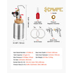 SucceBuy Spray Paint Pressure Pot Pressure Pot Paint Sprayer Spray Guns Central Pneumatic Sprays Gun for Furniture Car Fence