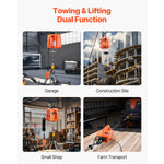 Amocart 3-in-1 1100Lbs Electric Hoist Winch 1500W Portable Power Winch 30 ft Lifting Height for Garage Warehouse Factory Towing