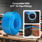 Amocart Air Compressor Line Kit 3/4" HDPE-Aluminum Compressed Air Piping System Compressed Line Tubing Kit for Garages Workshop
