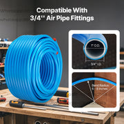 Bild in Galerie-Viewer laden, Amocart Air Compressor Line Kit 3/4" HDPE-Aluminum Compressed Air Piping System Compressed Line Tubing Kit for Garages Workshop
