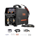 SucceBuy 5-in-1 MIG Welder 200Amp Pluse Mig Welding Machine Gas MIG/Flux Core MIG/Stick/Lift TIG with LCD Screen Display Welder