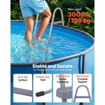 SucceBuy Above Ground Pool Ladder A-Frame Swimming Pool Stairs for 33/36/42/48/52 inch High Wall with Non-Slip Sturdy Wide Step