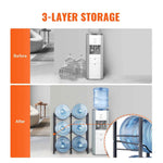 Amocart 3/4/5 Tiers Water Jug Holder Iron Water Bottle Holder Double/Single Row Easy Installation for Kitchen Office Livingroom