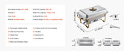 Load image into Gallery viewer, Amocart 8 Qt 2 4 Pack Chafing Dish Buffet Set Stainless Steel Chafer with 4 Full Size Pans Rectangle Catering Warmer Server
