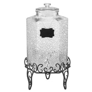 Load image into Gallery viewer, Amocart Beverage Dispenser 2.5Gallon Drink Dispensers Glass Juice Dispenser with Metal Stand Stainless Steel Spigot for Parties
