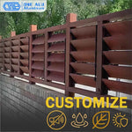 Outdoor Aluminum Louver Fence Panels Modern Design Privacy Security Fencing Heavy Duty Garden Yard Fence Customizable