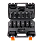 SucceBuy 1/2" Drive Impact Socket Set 9 Piece Deep Socket Set Metric 29-38mm 6 Point Cr-Mo Alloy Steel for Auto Repair