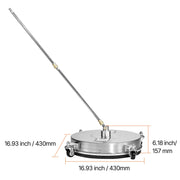 Load image into Gallery viewer, Amocart Pressure Washer Surface Cleaner PE/Stainless Steel Pressure Washer Attachments with 4 Wheels for Concrete Patio Deck
