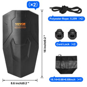Load image into Gallery viewer, Inflatable Ribbed Fender with Center Holes Marine Boat Dock Fender Bumper with Air Pump 4 Needles 4 Ropes &amp; Storage Bag
