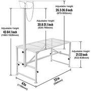 Load image into Gallery viewer, Amocart Goat &amp; Sheep Stand 51x23 in Livestock Stand Metal Livestock Milking  Shearing Stand 21" to 33" Adjustable Height  White
