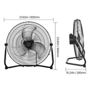 Bild in Galerie-Viewer laden, Amocart Floor Fans 3 Speeds High Velocity Heavy Duty Industrial Fan 4800 CFM 360° Adjustable Tilt for Gym Home Commercial Shop
