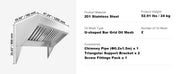 Load image into Gallery viewer, SucceBuy 4/5/6/7/8/9FT Commercial Exhaust 201 Stainless Steel Concession Hood Under Cabinet Range Hood Kitchen Vent Hood Sliver
