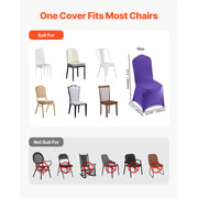 Load image into Gallery viewer, Amocart 50 Pcs Purple Chair Covers Polyester Spandex Chair Cover Stretch Slipcovers for Wedding Party Flat-Front Chair Covers

