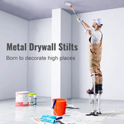 Load image into Gallery viewer, SucceBuy  Drywall Stilts 18''-30''/36''-50'' Adjustable Aluminum Tool Stilts with Protective Knee Pads Non-Slip Work Stilts - AMOCART

