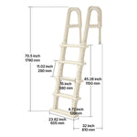 SucceBuy Swimming Pool Ladder Double Handrails Stairs with Non-slip Heavy Duty Steps for 48-54 In Inground & Above-ground Pools