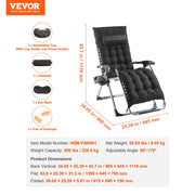 Load image into Gallery viewer, SucceBuy Zero Gravity Chair Zero Gravity Recliner Lounge Chair Adjustable Anti Gravity Chair with Cushion Footrest and Cupholder
