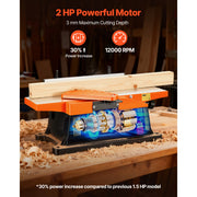 Load image into Gallery viewer, Amocart 6in 2HP 12000 RPM Benchtop Jointer 6 x 23 in Cast Aluminum Table Up to 1/8in Depth Adjustable Fence for Woodworking DIY
